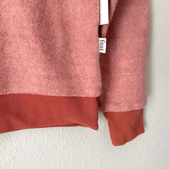 Feat BlanketBlend Crewneck Sweater in Cayenne Size S Fleece Casual Lounge - Picture 7 of 11